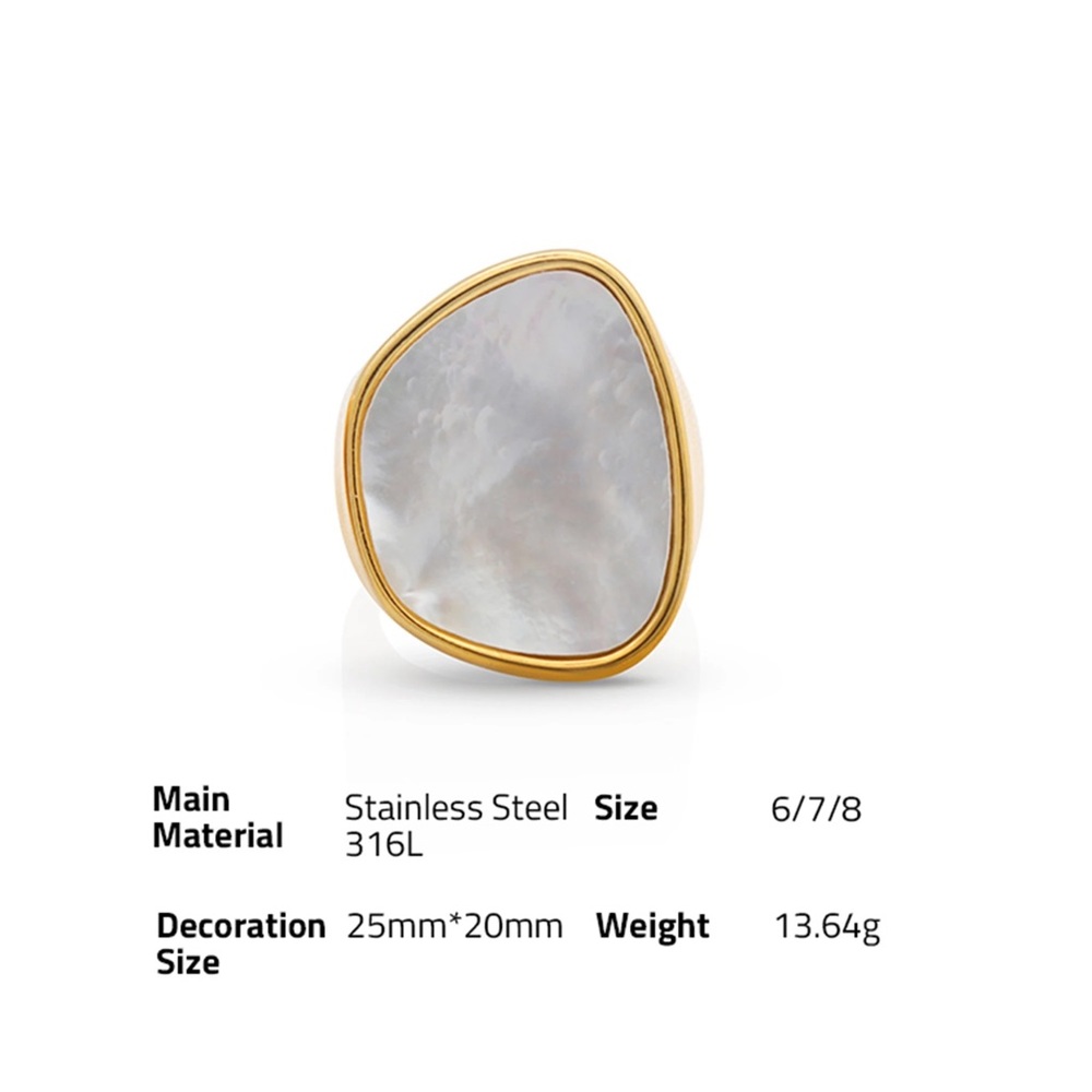 April Mother Shell ring - Picture 5 of 7